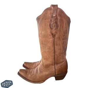Corral Women’s Brown Leather Snip Toe Embroidered Western Boots!!